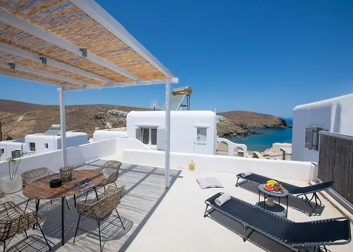 아파트 Superior 3 Beachfront Hot Tub And Seaview Panormos (Mykonos)